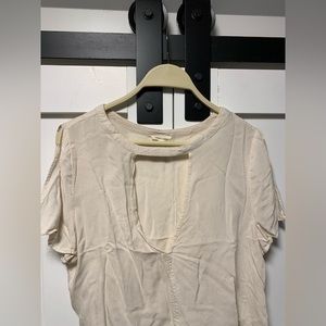 Cut Out Top with draped shoulder sleeves